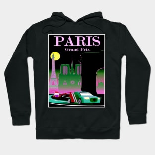 Paris Grand Prix : Abstract Auto Racing Advertising Print Hoodie